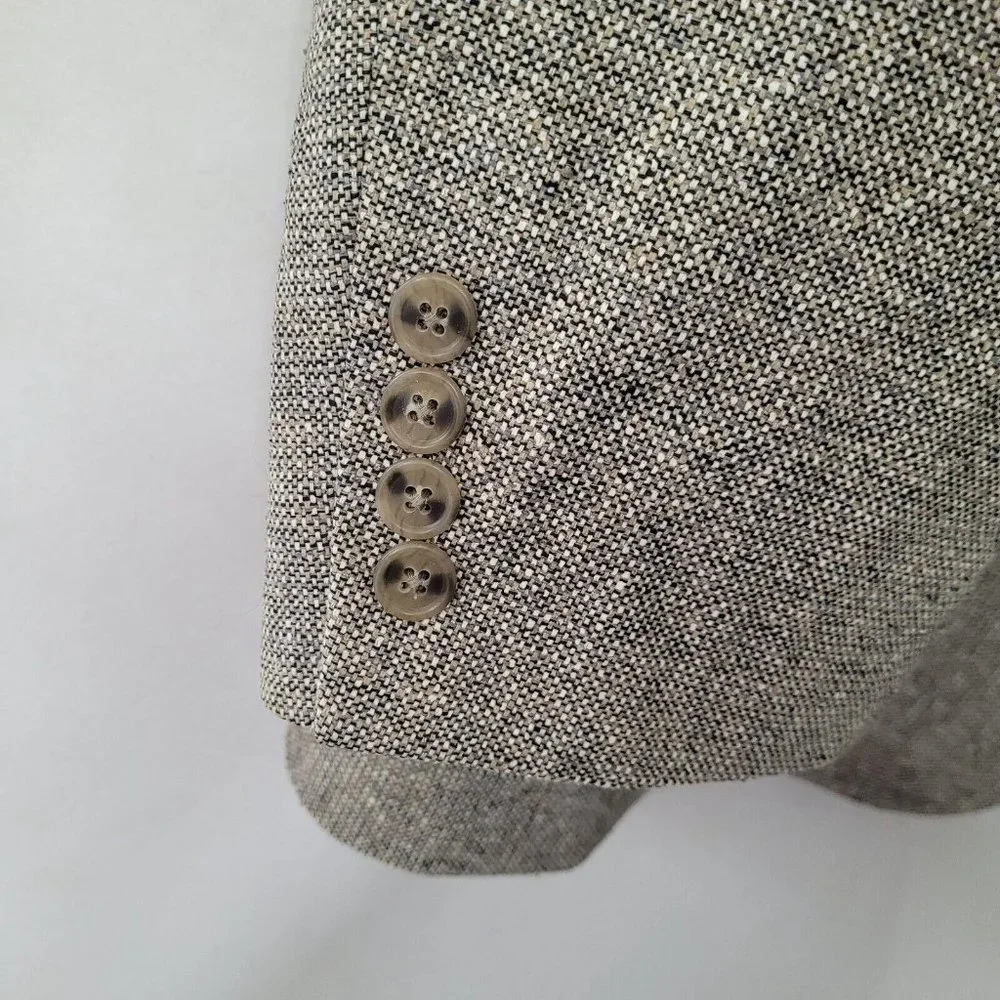Meeting Street Blazer‎ Mens 46R SilkTweed 2-Button Lined Preppy Sport Coat